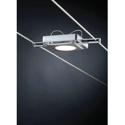 Paulmann 94107 - Set 4xLED/4,3W, sistem complet cu cablu MAC 230V, crom mat