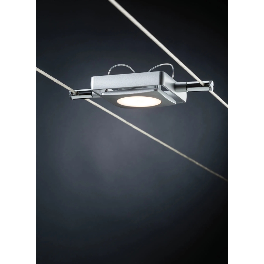 Paulmann 94107 - Set 4xLED/4,3W, sistem complet cu cablu MAC 230V, crom mat