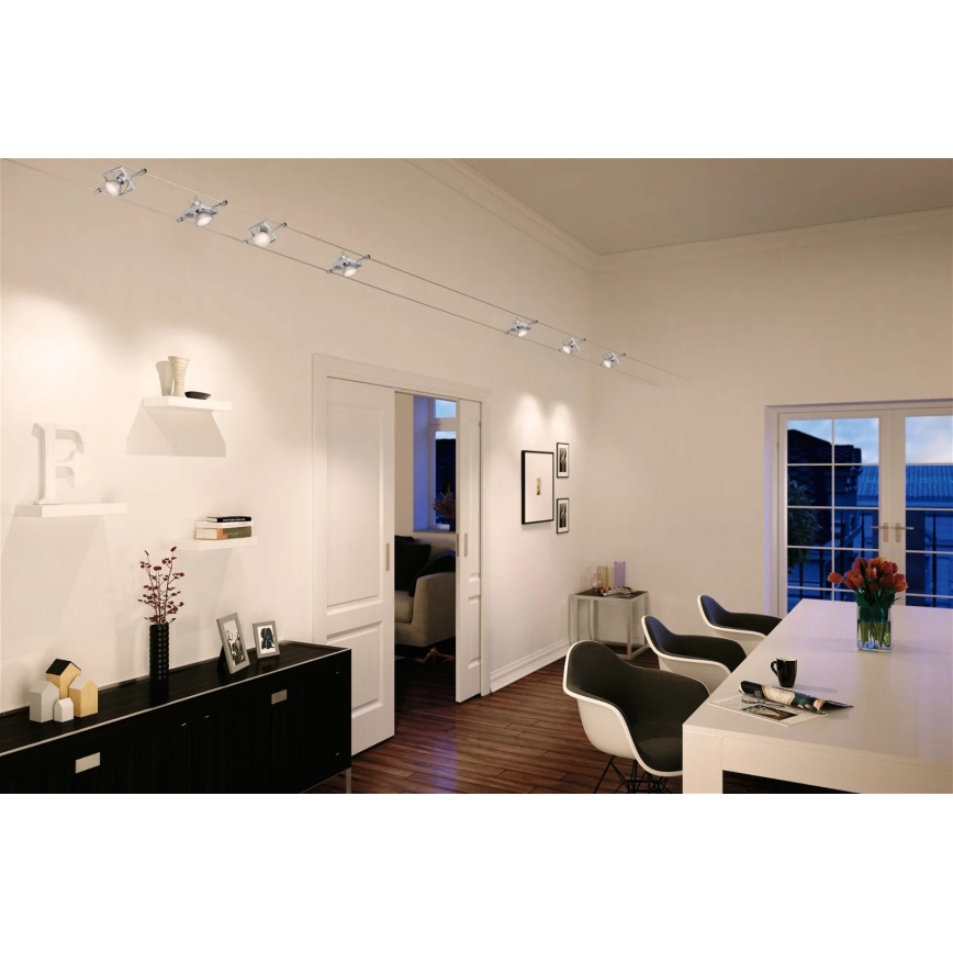 Paulmann 94132 - Spot LED 1xGU5,3/10W pentru sistem cu cablu MAC 12V crom mat