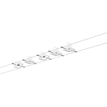Paulmann 94134 - Set 5x GU5.3/10W, sistem complet pe cablu MAC, 230V, alb