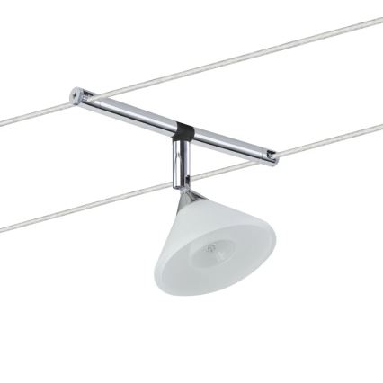 Paulmann 94138 - Spot 1xGU4/10W pentru sistem cu cablu COLMAR 12V, alb/crom lucios