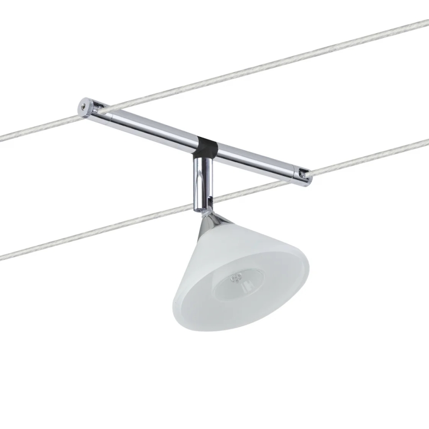 Paulmann 94138 - Spot 1xGU4/10W pentru sistem cu cablu COLMAR 12V, alb/crom lucios