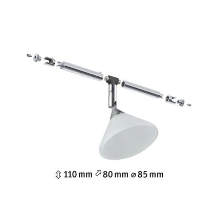 Paulmann 94138 - Spot 1xGU4/10W pentru sistem cu cablu COLMAR 12V, alb/crom lucios