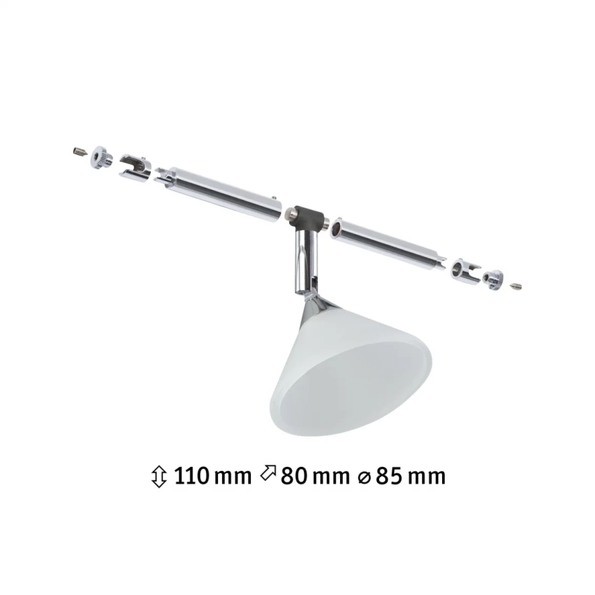 Paulmann 94138 - Spot 1xGU4/10W pentru sistem cu cablu COLMAR 12V, alb/crom lucios
