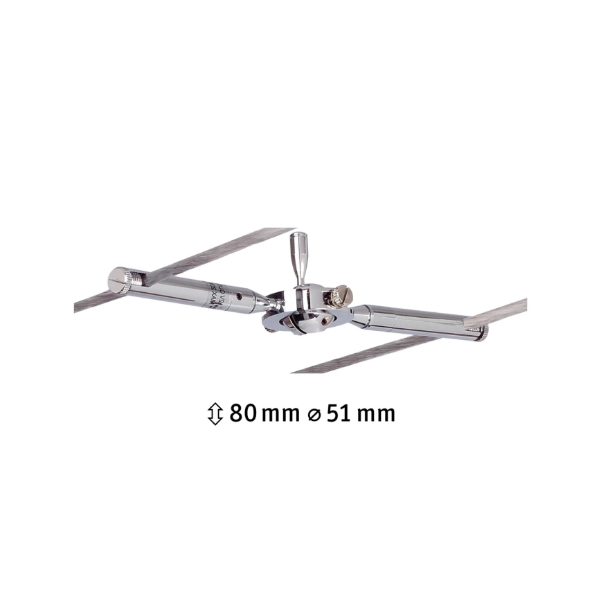 Paulmann 94147 - Spot pentru sistem cu cablu TOGO, 1x GU5,3/10W, 12V, crom mat