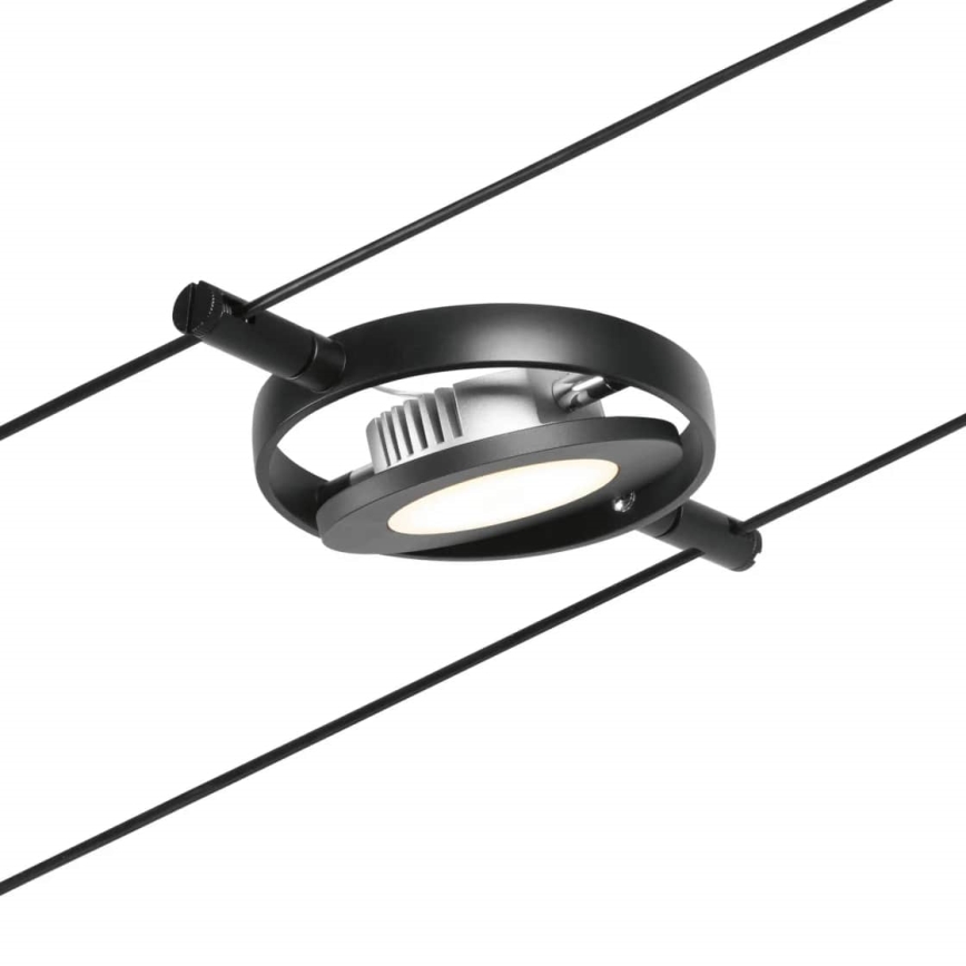 Paulmann 94418 - Set 5x LED/4,5W sistem complet cu cablu ROUNDMAC 230V negru