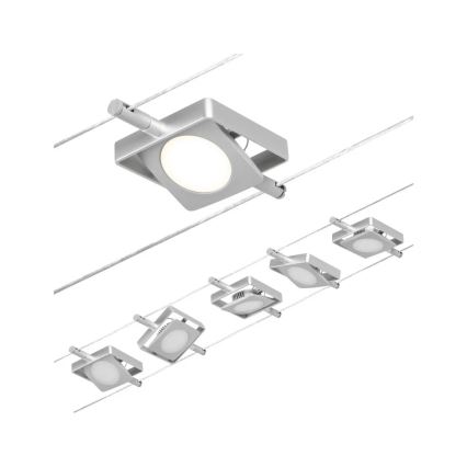 Paulmann 94420 - SET 5xLED/4,5W Spoturi pentru sistem cu cablu MAC 230V crom mat