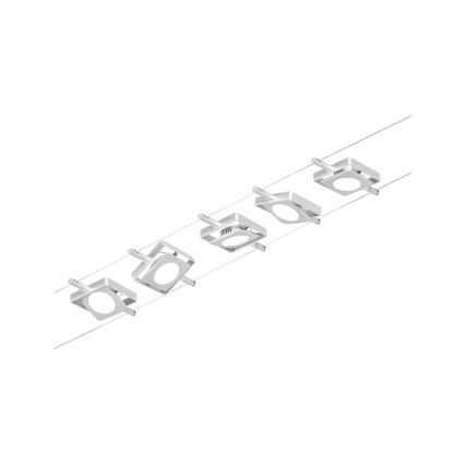 Paulmann 94420 - Set 5xLED/4,5W sistem complet cu cablu MAC 230V crom mat