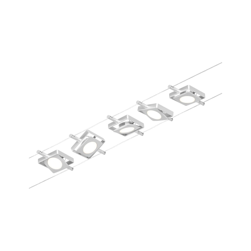 Paulmann 94420 - Set 5xLED/4,5W sistem complet cu cablu MAC 230V crom mat
