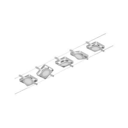Paulmann 94420 - Set 5xLED/4,5W sistem complet cu cablu MAC 230V crom mat