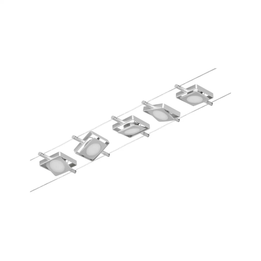 Paulmann 94420 - Set 5xLED/4,5W sistem complet cu cablu MAC 230V crom mat