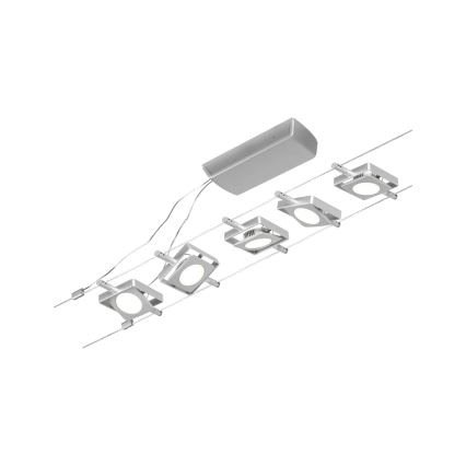 Paulmann 94420 - Set 5xLED/4,5W sistem complet cu cablu MAC 230V crom mat