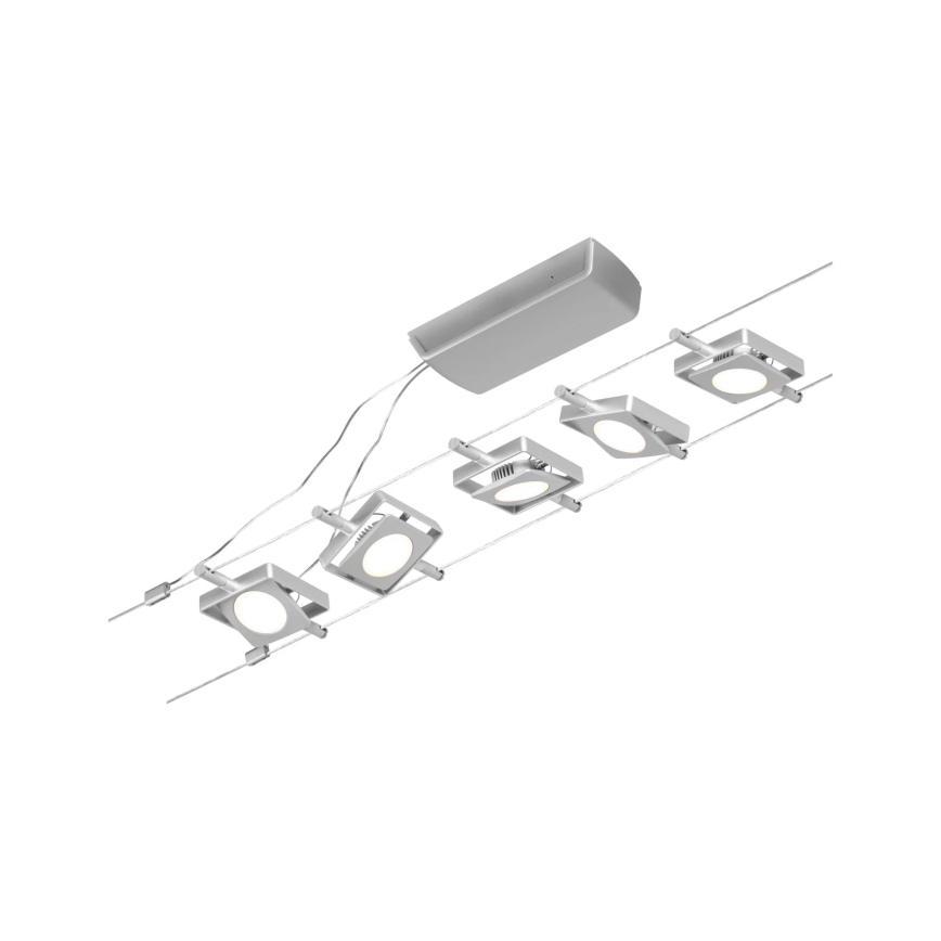 Paulmann 94420 - Set 5xLED/4,5W sistem complet cu cablu MAC 230V crom mat