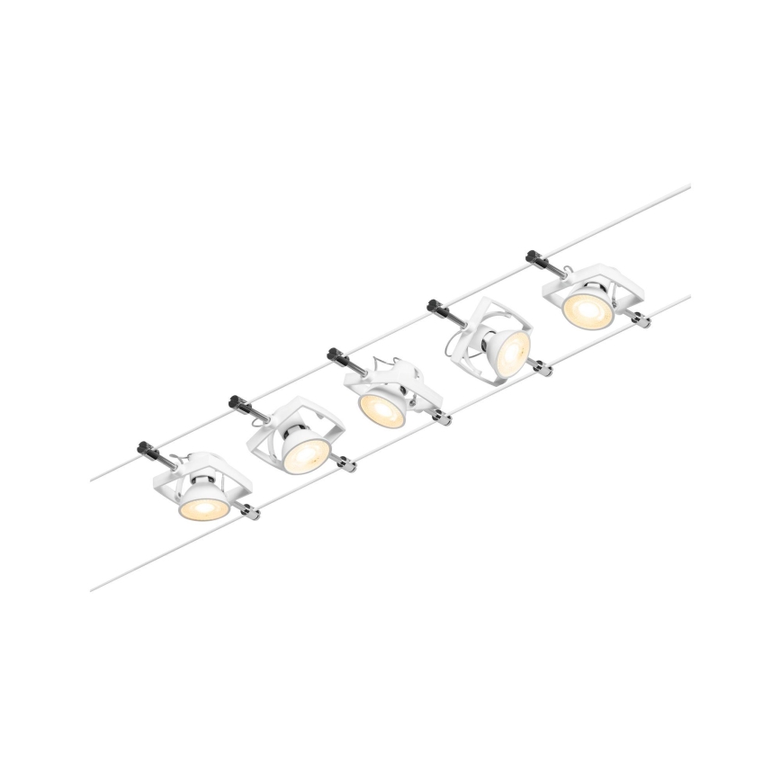 Paulmann 94432 - Set 5xGU5,3/10W, sistem complet cu cablu MAC, 230V, alb