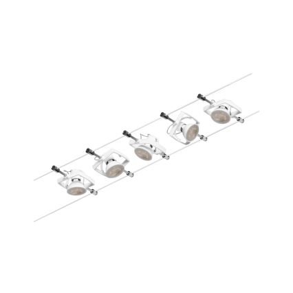 Paulmann 94432 - Set 5xGU5,3/10W, sistem complet cu cablu MAC, 230V, alb