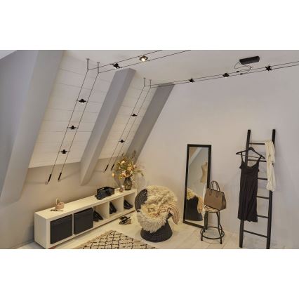 Paulmann 94434 - SET 5xGU5,3/10W Spot pentru sistem cu cablu MAC 230V negru