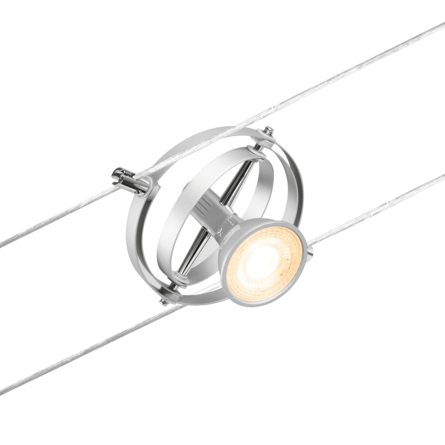 Paulmann 94436 - SET 5xGU5,3/10W Spot pentru sistemul cu cablu CARDAN 230V crom mat