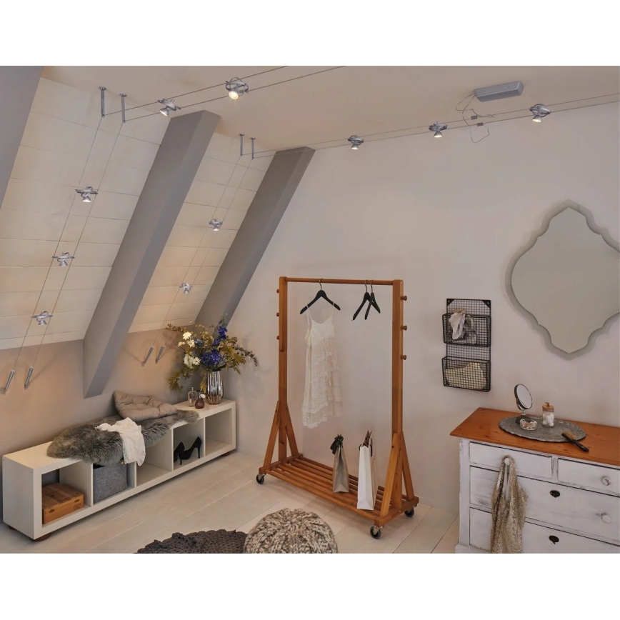 Paulmann 94437 - Spot cu 1xGU5,3/10W pentru sistemul cu cablu CARDAN 12V crom mat