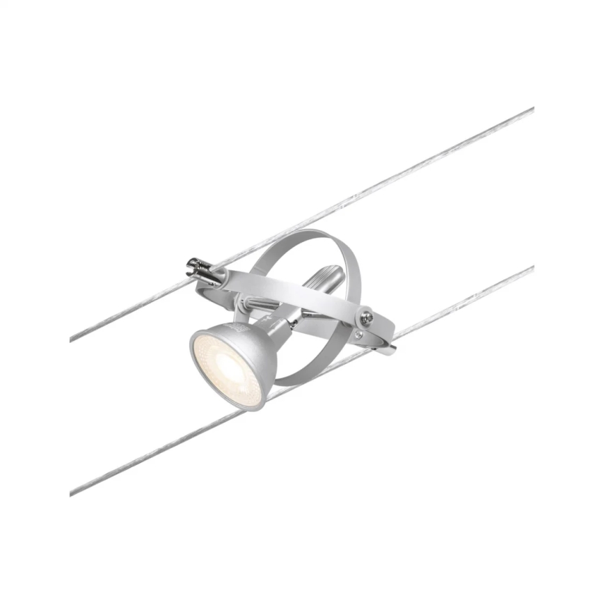 Paulmann 94437 - Spot pentru sistem pe cablu CARDAN, 12 V, 1x GU5.3/10 W, crom mat