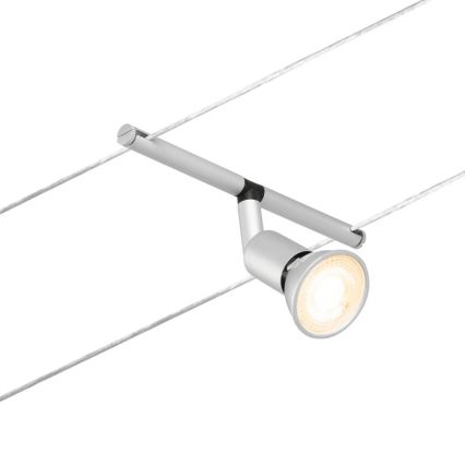 Paulmann 94442 - Set 5x GU5.3/10W, sistem complet cu cablu SALT 230V, crom mat