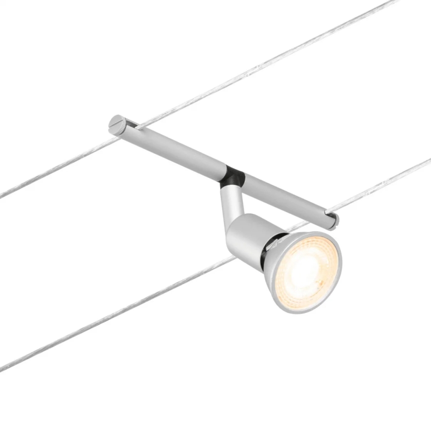 Paulmann 94442 - Set 5x GU5.3/10W, sistem complet cu cablu SALT 230V, crom mat