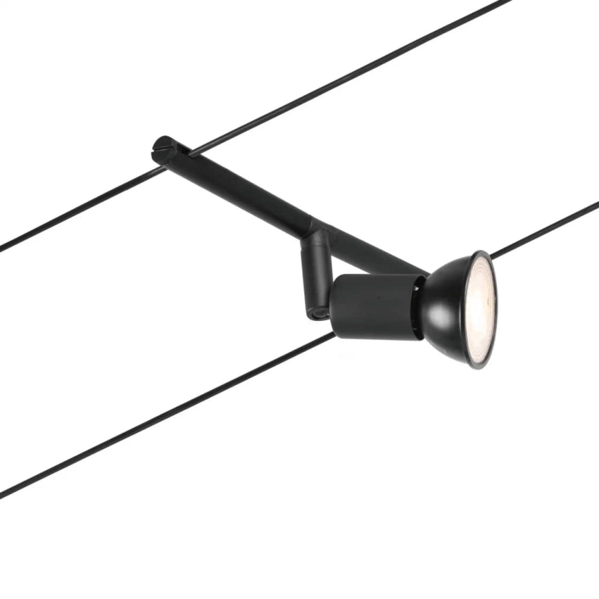 Paulmann 94446 - SET 5xGU5,3/10W Spot pentru sistem cu cablu SALT 230V negru