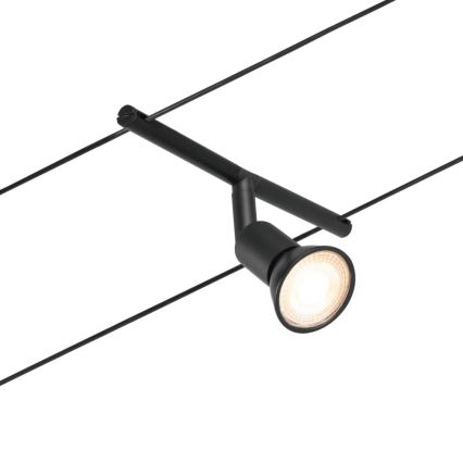 Paulmann 94446 - Sistem complet cu cablu SALT, 230 V, set 5 x GU5,3/10W, negru