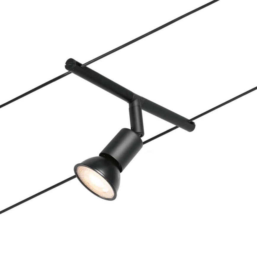 Paulmann 94446 - Sistem complet cu cablu SALT, 230 V, set 5 x GU5,3/10W, negru