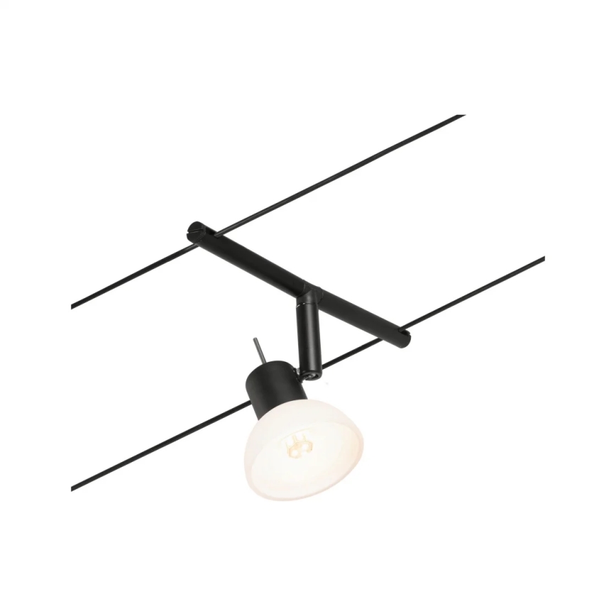 Paulmann 94450 - Set 5x GU5.3/10W Sistem complet cu cablu SHEELA 230V, negru