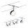 Paulmann 94457 - Set 5x LED, 4W, sistem de cablu complet CLEAR, 230V, negru/crom lucios
