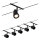 Paulmann 94469 - Set 5xGU5,3/10W, sistem complet pe cablu CUP, 230V, negru