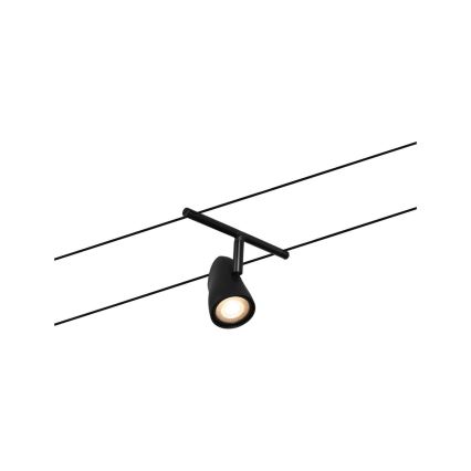 Paulmann 94469 - Set 5xGU5,3/10W, sistem complet pe cablu CUP, 230V, negru