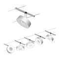 Paulmann 94475 - Set 5 x LED/5W, sistem complet cu cablu CIRCLE 230V, crom mat