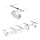 Paulmann 94475 - Set 5 x LED/5W, sistem complet cu cablu CIRCLE 230V, crom mat