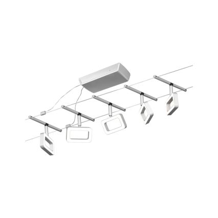 Paulmann 94481 - Set 5 x LED, 4,8 W, sistem complet cu cablu FRAME, 230 V, crom mat