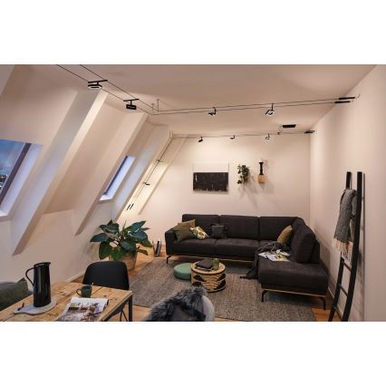 Paulmann 94485 - SET 5xLED/4,8W Spoturi pentru sistemul cu cablu FRAME 230V negru