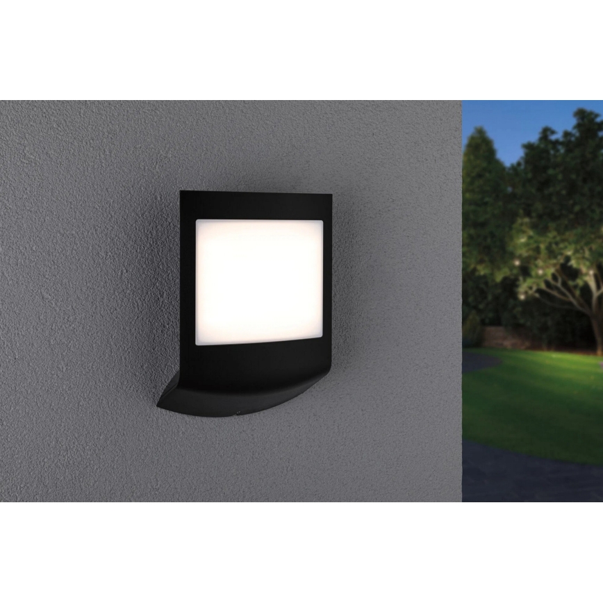 Paulmann 94513 - RGBW LED/8,2W IP44 Iluminator reglabil pentru număr de casă cu senzor de mișcare și de amurg PADEA 230V antracit