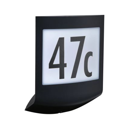 Paulmann 94513 - RGBW LED/8,2W IP44 Iluminator reglabil pentru număr de casă cu senzor de mișcare și de amurg PADEA 230V antracit