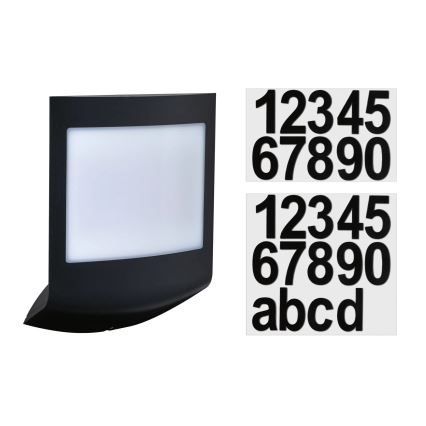 Paulmann 94513 - RGBW LED/8,2W IP44 Iluminator reglabil pentru număr de casă cu senzor de mișcare și de amurg PADEA 230V antracit