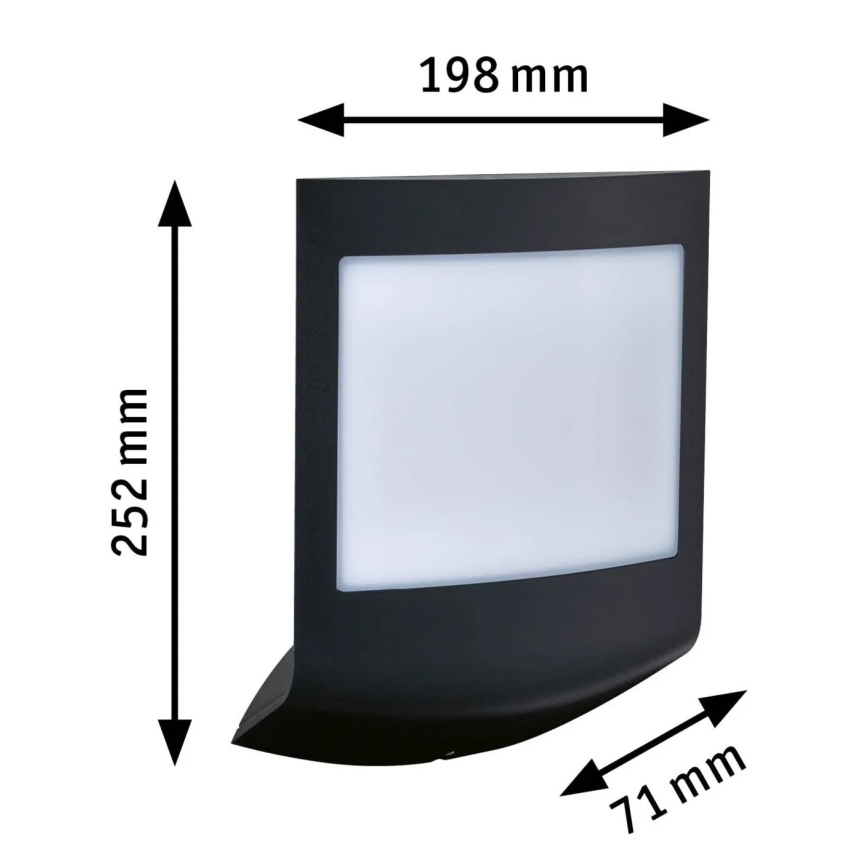 Paulmann 94513 - RGBW LED/8,2W IP44 Iluminator reglabil pentru număr de casă cu senzor de mișcare și de amurg PADEA 230V antracit