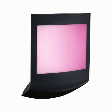 Paulmann 94513 - RGBW LED/8,2W IP44 Dimerizabilă aplică de perete pentru exterior cu senzor de mișcare și de crepuscul PADEA 230V antracit