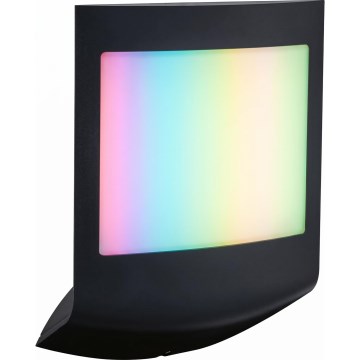 Paulmann 94513 - RGBW LED/8,2W IP44 Dimerizabilă aplică de perete pentru exterior cu senzor de mișcare și de crepuscul PADEA 230V antracit