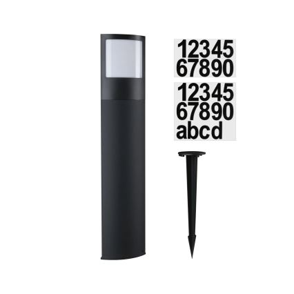 Paulmann 94514 - LED/8,5W IP44 Corp luminos pentru număr de casă reglabil, cu senzor combinat de mișcare și de amurg PADEA 230V antracit