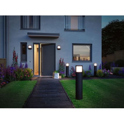 Paulmann 94514 - LED/8,5W IP44 Lampă de exterior reglabilă cu senzor de mișcare și senzor de amurg PADEA 230V antracit