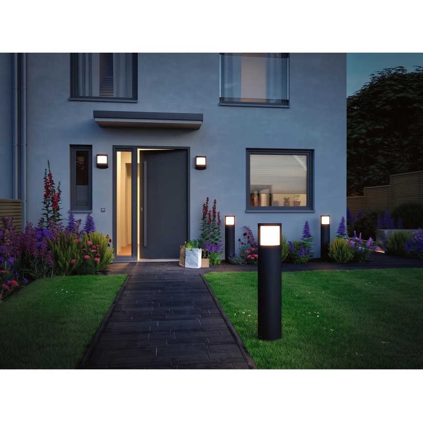 Paulmann 94514 - LED/8,5W IP44 Lampă de exterior reglabilă cu senzor de mișcare și senzor de amurg PADEA 230V antracit