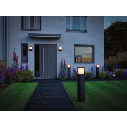 Paulmann 94514 - LED/8,5W IP44 Lampă de exterior reglabilă cu senzor de mișcare și senzor de amurg PADEA 230V antracit