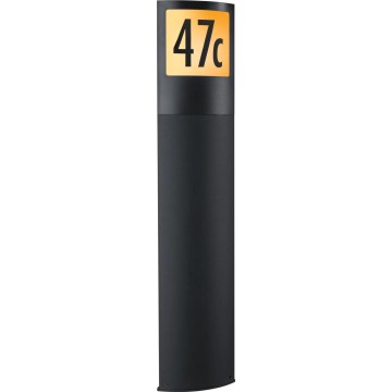 Paulmann 94515 - LED/8,5W IP44 Dimmabil plăcuță iluminată pentru număr de casă cu senzor de mișcare și senzor crepuscular PADEA 230V antracit