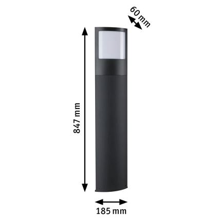 Paulmann 94515 - LED/8,5W IP44 Dimmabil plăcuță iluminată pentru număr de casă cu senzor de mișcare și senzor crepuscular PADEA 230V antracit