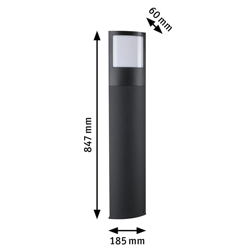 Paulmann 94515 - LED/8,5W IP44 Dimmabil plăcuță iluminată pentru număr de casă cu senzor de mișcare și senzor crepuscular PADEA 230V antracit