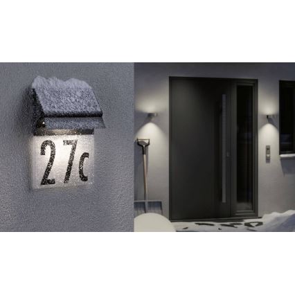 Paulmann 94694 - LED/0,2W IP44 Număr casă solar NEDA 3,7V 1800 mAh